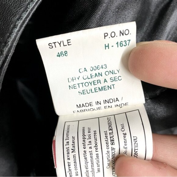 Vintage Canada Sportswear Black Lamb Leather Coat W Drawstring Waist L - Picture 6 of 15